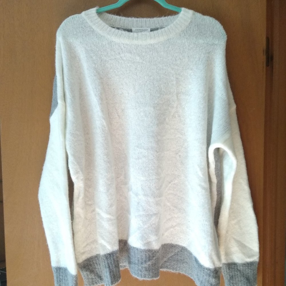 Grey trim sweater